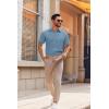 COOFANDY Men’s Casual Button Down Shirts Short Sleeve Summer Untucked Dress Shirts(Captain Blue)