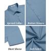 COOFANDY Men’s Casual Button Down Shirts Short Sleeve Summer Untucked Dress Shirts(Captain Blue)