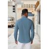 COOFANDY Men’s Long Sleeve Dress Shirt Casual Button Down Shirts Wrinkle Free Untucked Shirt(Grey Blue)