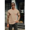 COOFANDY Men’s Short Sleeve T-Shirts Crew Neck Casual Summer T Shirts 1-3 Pack Basic Tee Shirt(C- Black/Dark Grey/Khaki -3 Pack)