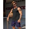 COOFANDY Men’s Workout Tank Tops UPF 50+ Sleeveless Gym Muscle Shirts Cooling Quick Dry Bodybuilding Tanks for Swim Beach(Black/Light Blue/White)