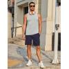 COOFANDY Men’s Workout Tank Tops UPF 50+ Sleeveless Gym Muscle Shirts Cooling Quick Dry Bodybuilding Tanks for Swim Beach(Black/White/Light Gray)