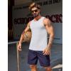 COOFANDY Men’s Workout Tank Tops UPF 50+ Sleeveless Gym Muscle Shirts Cooling Quick Dry Bodybuilding Tanks for Swim Beach(Black/White/Light Gray)