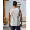 COOFANDY Men’s Workout Tank Tops UPF 50+ Sleeveless Gym Muscle Shirts Cooling Quick Dry Bodybuilding Tanks for Swim Beach(Light Gray/Navy Blue/Light Green)