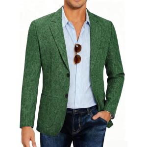 COOFANDY Mens Casual Blazer Slim Fit Sport Coat Lightweight Two Button Suit Jackets(Green)