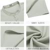 COOFANDY Men’s Short Sleeve Henley Shirts Casual Collarless Shirt Band Collar Henley Summer Beach Henley T-Shirt(Light Green)