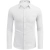 COOFANDY Men’s Button Down Long Sleeve Shirt Casual Untucked Dress Shirt Regular Fit Wedding Shirts(White)