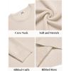 COOFANDY Mens Crewneck Sweater Slim Fit Lightweight Knit Pullover Casual Dress Crew Neck Pullover Sweaters(Light Khaki)