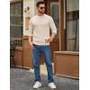 COOFANDY Mens Crewneck Sweater Slim Fit Lightweight Knit Pullover Casual Dress Crew Neck Pullover Sweaters(Light Khaki)