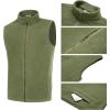 COOFANDY Men’s Polar Fleece Vest Lightweight Sleeveless Zip Up Jacket Casual Outerwear Outdoor Golf Vests(Army Green)