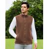 COOFANDY Men’s Polar Fleece Vest Lightweight Sleeveless Zip Up Jacket Casual Outerwear Outdoor Golf Vests(Baked Clay)