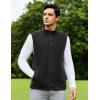 COOFANDY Men’s Polar Fleece Vest Lightweight Sleeveless Zip Up Jacket Casual Outerwear Outdoor Golf Vests(Black)
