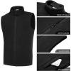 COOFANDY Men’s Polar Fleece Vest Lightweight Sleeveless Zip Up Jacket Casual Outerwear Outdoor Golf Vests(Black)
