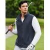 COOFANDY Men’s Polar Fleece Vest Lightweight Sleeveless Zip Up Jacket Casual Outerwear Outdoor Golf Vests(Dark Blue)