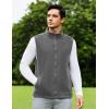 COOFANDY Men’s Polar Fleece Vest Lightweight Sleeveless Zip Up Jacket Casual Outerwear Outdoor Golf Vests(Dark Grey)
