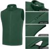 COOFANDY Men’s Polar Fleece Vest Lightweight Sleeveless Zip Up Jacket Casual Outerwear Outdoor Golf Vests(Evergreen)