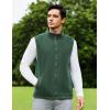 COOFANDY Men’s Polar Fleece Vest Lightweight Sleeveless Zip Up Jacket Casual Outerwear Outdoor Golf Vests(Evergreen)