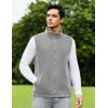 COOFANDY Men’s Polar Fleece Vest Lightweight Sleeveless Zip Up Jacket Casual Outerwear Outdoor Golf Vests(Light Grey)