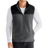 COOFANDY Men’s Polar Fleece Vest Lightweight Sleeveless Zip Up Jacket Casual Outerwear Outdoor Golf Vests(Black/Charcoal)