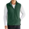 COOFANDY Men’s Polar Fleece Vest Lightweight Sleeveless Zip Up Jacket Casual Outerwear Outdoor Golf Vests(Evergreen)