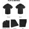 COOFANDY Men Short Sleeve Button Down Hawaiian Shirts forMen Casual Summer Shirt Black