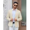 COOFANDY Men’s Casual Blazer One Button Sport Coat Lightweight Business Suit Jacket(Beige)