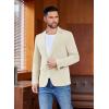 COOFANDY Men’s Casual Blazer One Button Sport Coat Lightweight Business Suit Jacket(Beige)