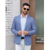 COOFANDY Men’s Casual Blazer One Button Sport Coat Lightweight Business Suit Jacket(Blue)