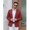 COOFANDY Men’s Casual Blazer One Button Sport Coat Lightweight Business Suit Jacket(Wine Red)
