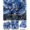 COOFANDY Mens Hawaiian Shirts Short Sleeve Tropical Button Down Shirt Floral Shirt Summer Beach Shirt(Flowers&leaf Navy)