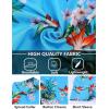COOFANDY Mens Hawaiian Shirts Short Sleeve Tropical Button Down Shirt Floral Shirt Summer Beach Shirt(Multi Flowers Blue)
