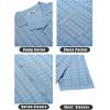 COOFANDY Men’s Knit Button Down Shirt Short Sleeve Vintage Polo Shirts Summer Casual Beach Tops(Light Blue)