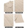 COOFANDY Men’s Knit Button Down Shirt Short Sleeve Vintage Polo Shirts Summer Casual Beach Tops(Light Khaki)