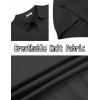 COOFANDY Mens Knit Polo Shirts V Neck Short Sleeve Stretch Polo T Shirt Casual Golf Shirts(Black)