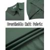COOFANDY Mens Knit Polo Shirts V Neck Short Sleeve Stretch Polo T Shirt Casual Golf Shirts(Dark Green)