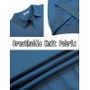 COOFANDY Mens Knit Polo Shirts V Neck Short Sleeve Stretch Polo T Shirt Casual Golf Shirts(Demin Blue)