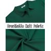 COOFANDY Mens Knit Polo Shirts V Neck Short Sleeve Stretch Polo T Shirt Casual Golf Shirts(Green)