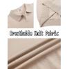 COOFANDY Mens Knit Polo Shirts V Neck Short Sleeve Stretch Polo T Shirt Casual Golf Shirts(Khaki)