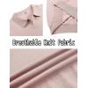 COOFANDY Mens Knit Polo Shirts V Neck Short Sleeve Stretch Polo T Shirt Casual Golf Shirts(Pink)