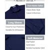 COOFANDY Mens Long Sleeve Button Down Shirt Wrinkle Free Casual Shirt for Men Untucked Shirts with Pocket for Wedding(Navy Blue)