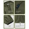 COOFANDY Mens Packable Rain Jacket Lightweight Waterproof Raincoat with Hood Outdoor Rain Gear Travel Hiking Cycling(Army Green)