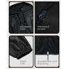 COOFANDY Mens Packable Rain Jacket Lightweight Waterproof Raincoat with Hood Outdoor Rain Gear Travel Hiking Cycling(Black)
