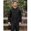 COOFANDY Mens Packable Rain Jacket Lightweight Waterproof Raincoat with Hood Outdoor Rain Gear Travel Hiking Cycling(Black)