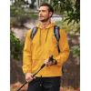 COOFANDY Mens Packable Rain Jacket Lightweight Waterproof Raincoat with Hood Outdoor Rain Gear Travel Hiking Cycling(Orange Yellow)
