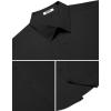 COOFANDY Mens Short Sleeve Dress Shirts Stretch Wrinkle Free Button Down Shirt Casual Summer Top(Black)