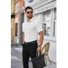 COOFANDY Mens Short Sleeve Dress Shirts Wrinkle Free Business Casual Button Down Shirt with Pocket(White)