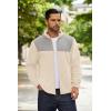 COOFANDY Men’s Soft Polar Fleece Jacket Lightweight Full Zip Jackets Casual Outdoor Warm Jackets Coats with Pockets(Beigelight Grey)