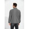 COOFANDY Men’s Soft Polar Fleece Jacket Lightweight Full Zip Jackets Casual Outdoor Warm Jackets Coats with Pockets(Blackdark Grey)