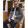 COOFANDY Men’s Soft Polar Fleece Jacket Lightweight Full Zip Jackets Casual Outdoor Warm Jackets Coats with Pockets(Blackdark Grey)