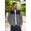 COOFANDY Men’s Soft Polar Fleece Jacket Lightweight Full Zip Jackets Casual Outdoor Warm Jackets Coats with Pockets(Blackdark Grey)